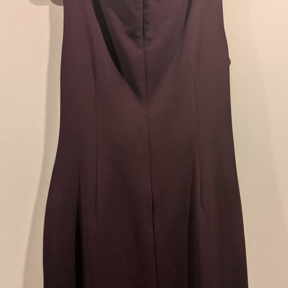 NWT Purple Calvin Klein Sleeveless Dress with Ruching, Size 14 - Picture 5 of 8